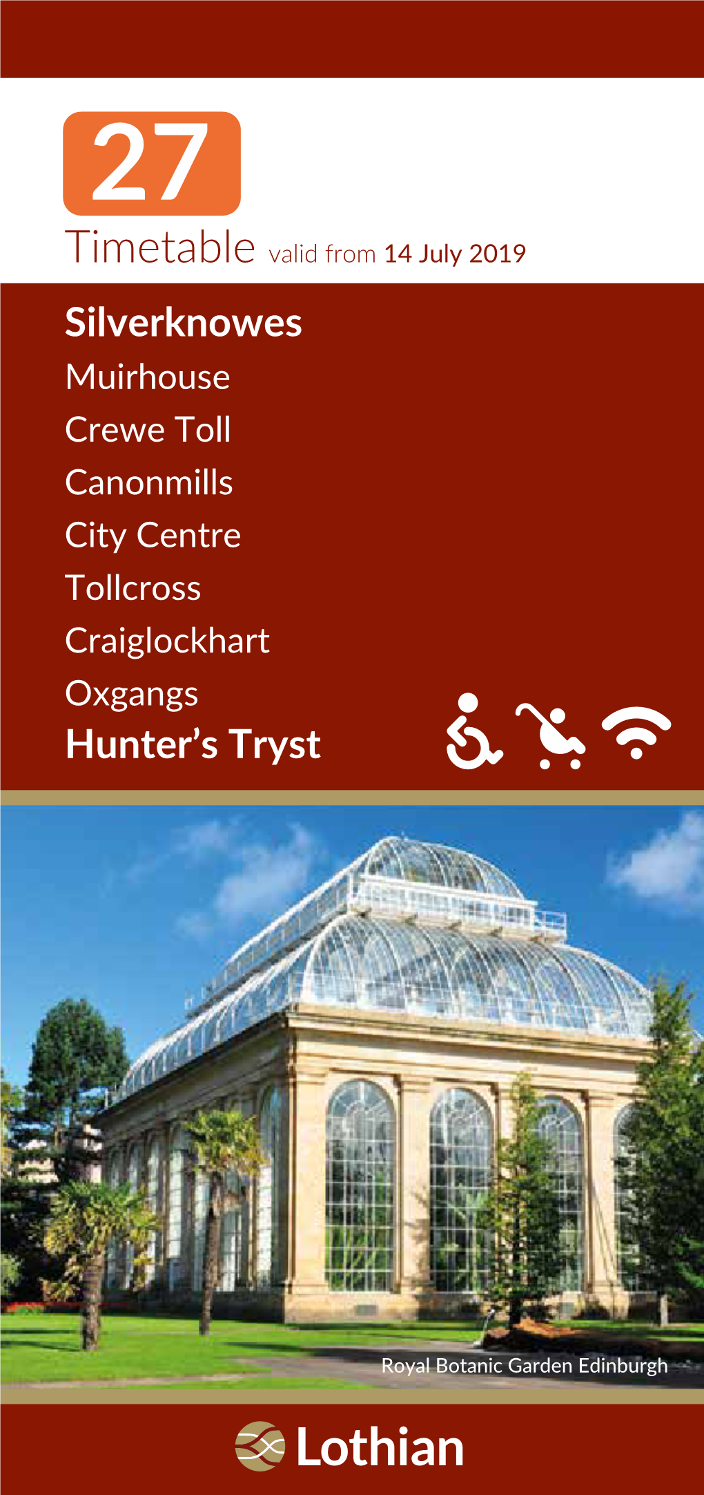 Hunter's Tryst • Firrhill • Tollcross • City Centre • Crewe Toll • Silverknowes