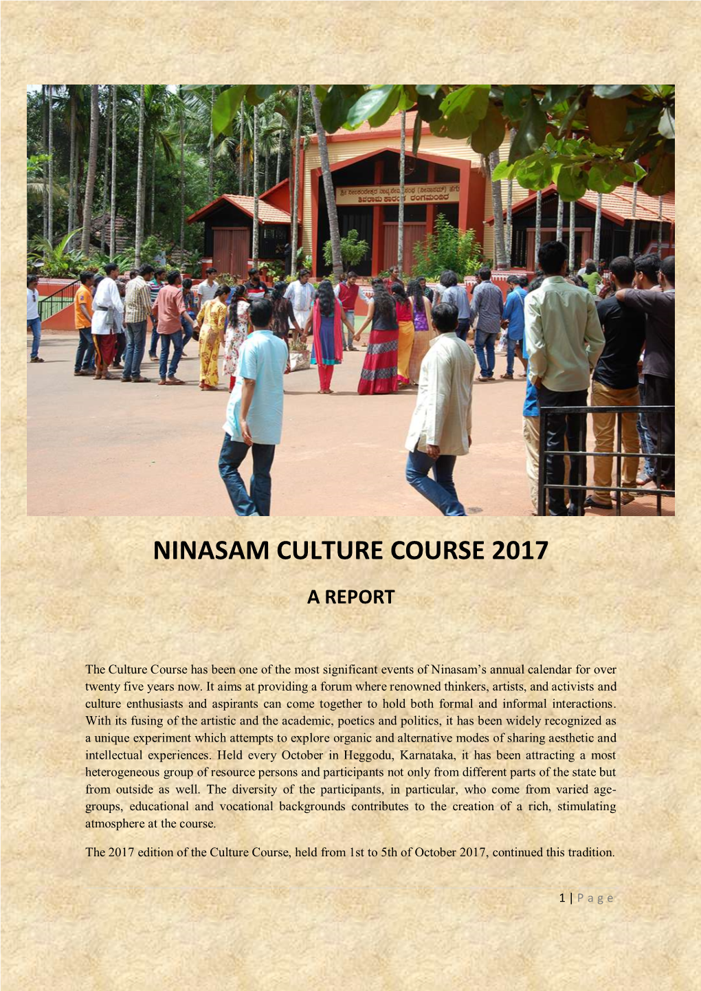 Ninasam Culture Course 2017