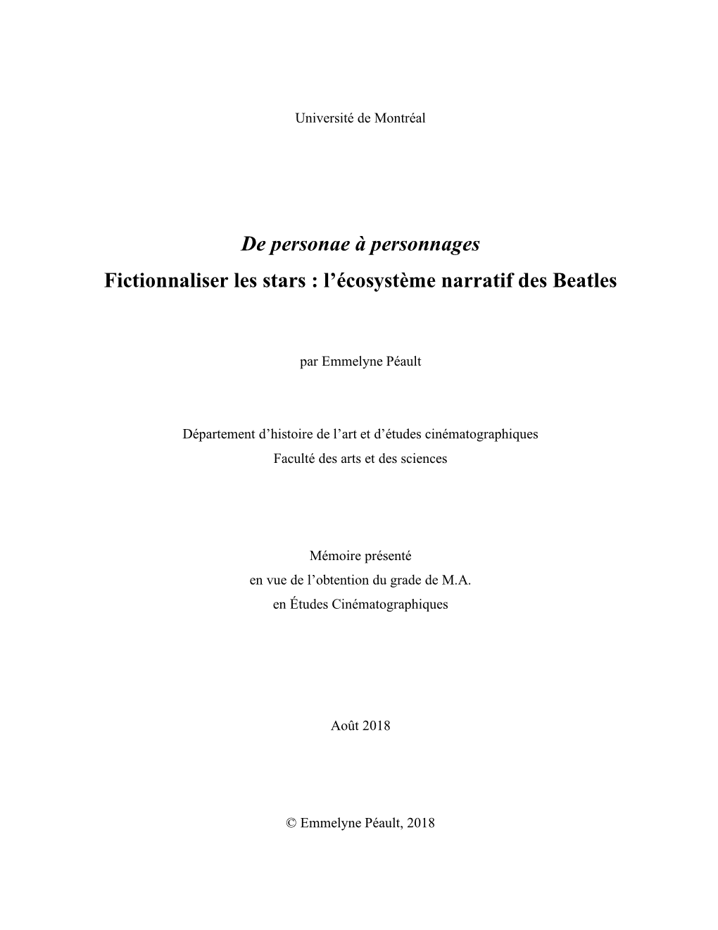 L'écosystème Narratif Des Beatles