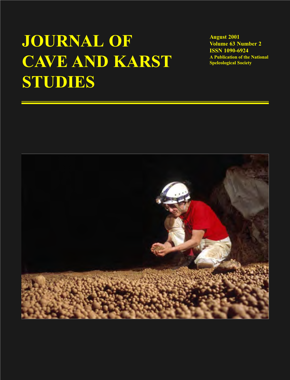 Journal of Cave and Karst Studies Editor Louise D