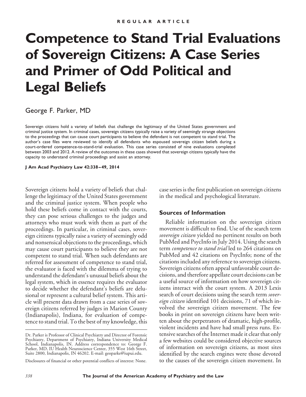 Competence to Stand Trial Evaluations of Sovereign Citizens: a Case Series and Primer of Odd Political and Legal Beliefs