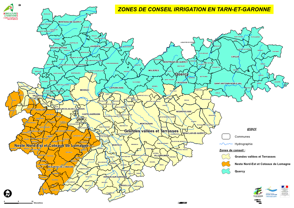 Zones De Conseil Irrigation En Tarn-Et-Garonne Valeilles