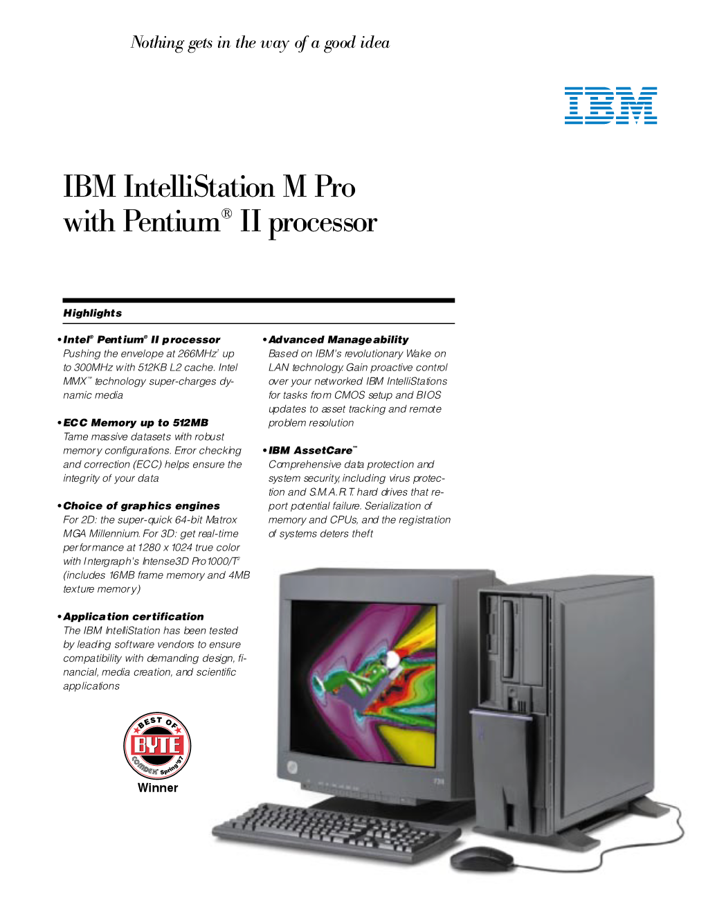 IBM Intellistation M Pro with Pentium® II Processor