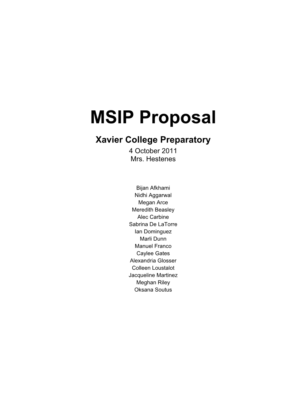 Xavier Proposal.Pdf