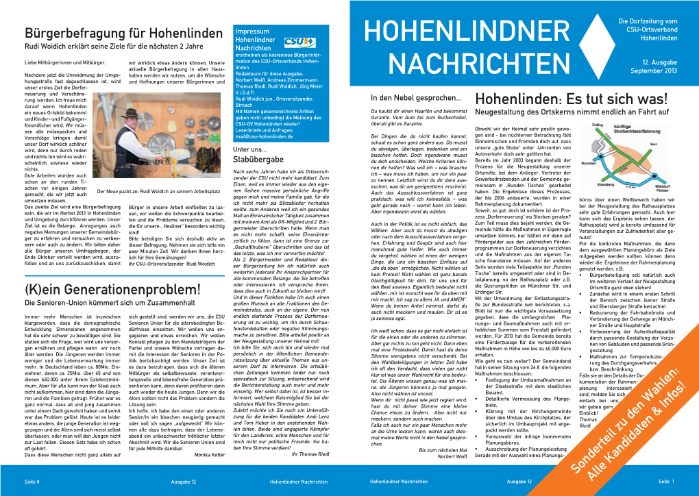 Hohenlindner Nachrichten Ausgabe 1278.Indd