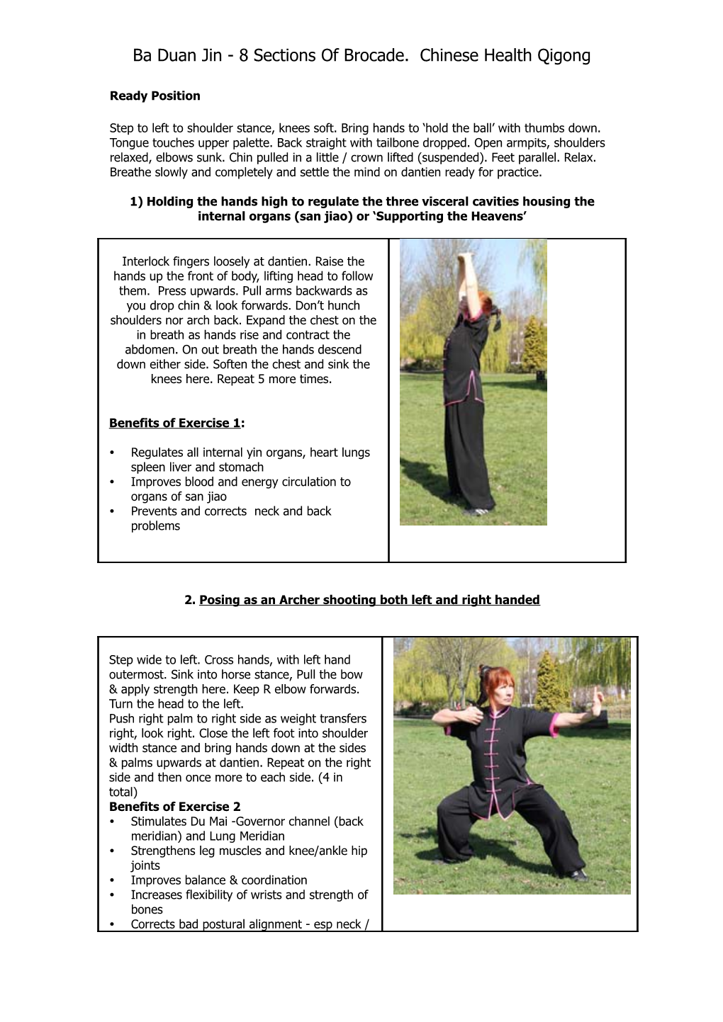 Ba Duan Jin - 8 Sections of Brocade. Chinese Health Qigong