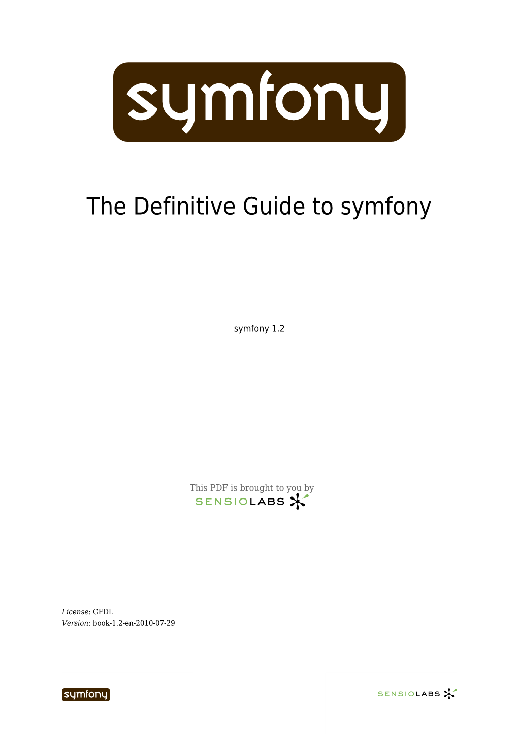 The Definitive Guide to Symfony