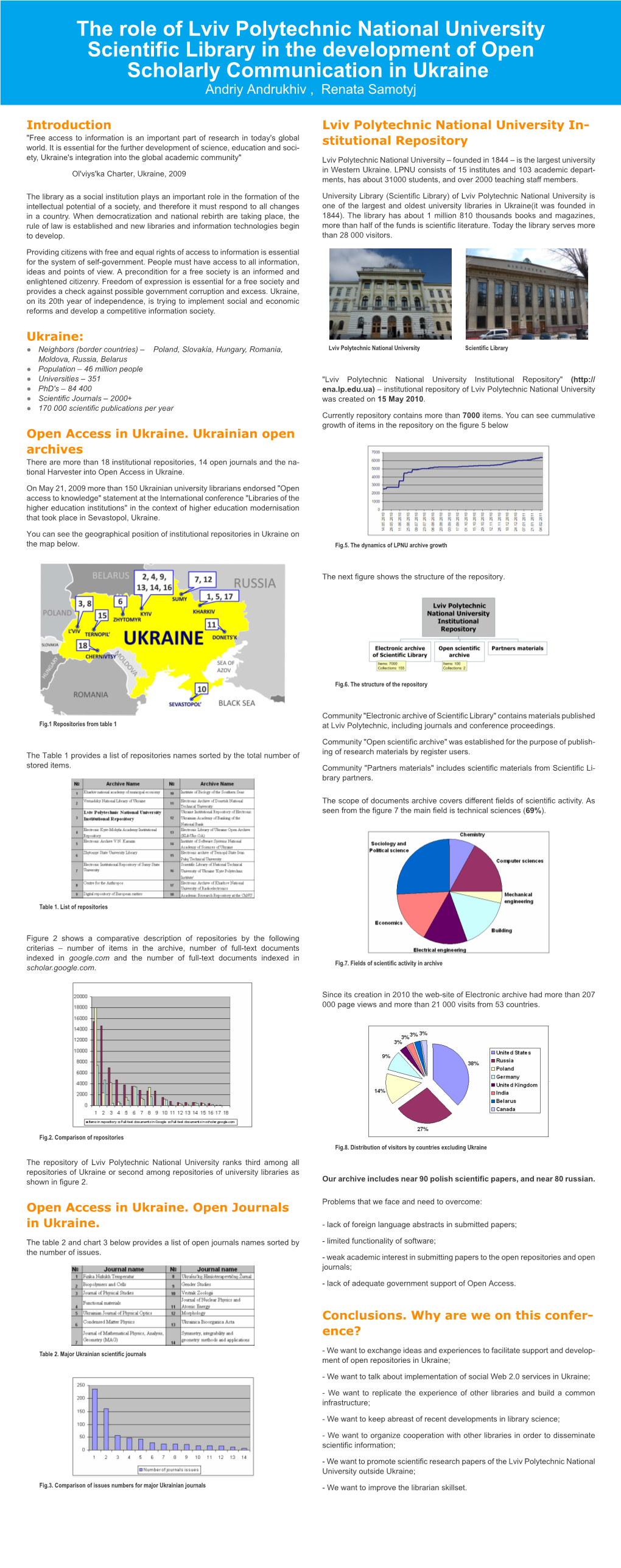 Lviv Polytechnic National University Scientific Library in the Development of Open Scholarly Communication in Ukraine Andriy Andrukhiv , Renata Samotyj