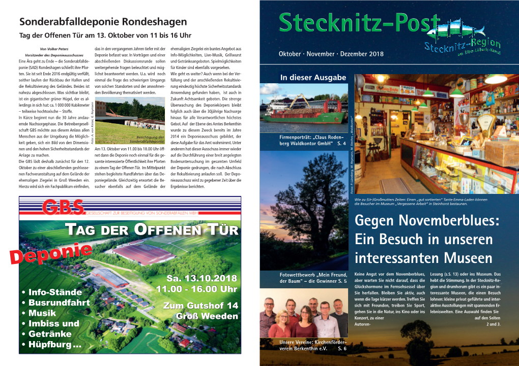 Stecknitz-Post Tag Der Offenen Tür Am 13