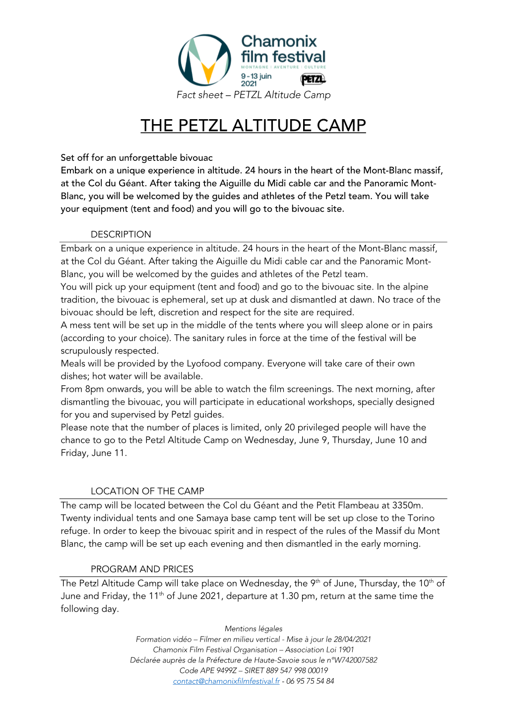 The Petzl Altitude Camp