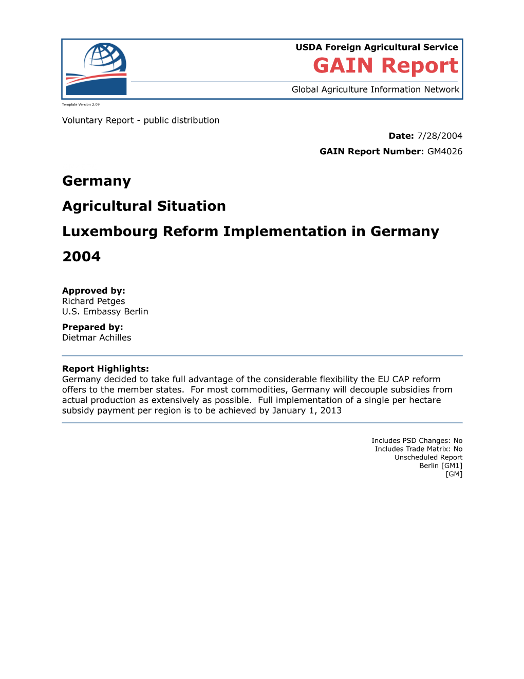 Voluntary Report - Public Distribution s54