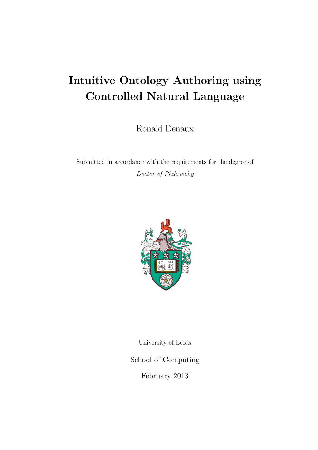 Intuitive Ontology Authoring Using Controlled Natural Language
