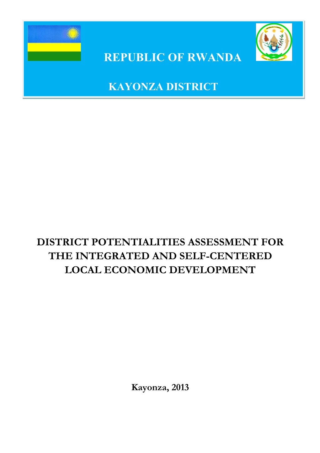 Kayonza District Potentialities