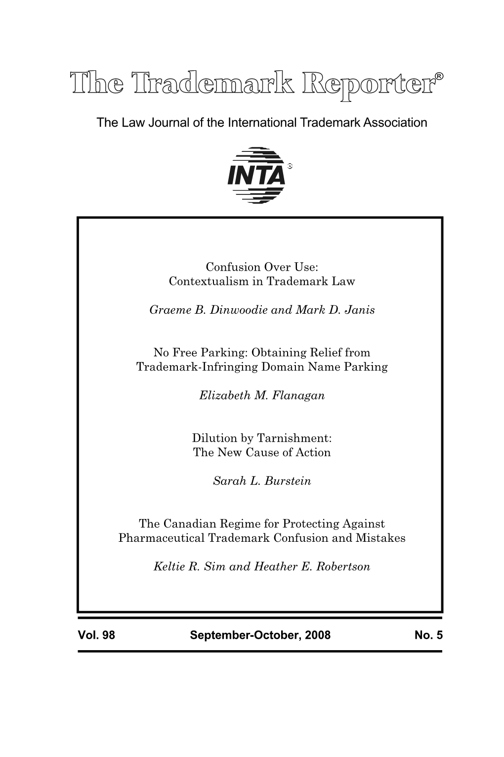 The Law Journal of the International Trademark Association