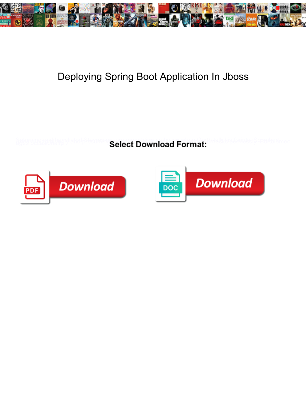 Deploying Spring Boot Application in Jboss