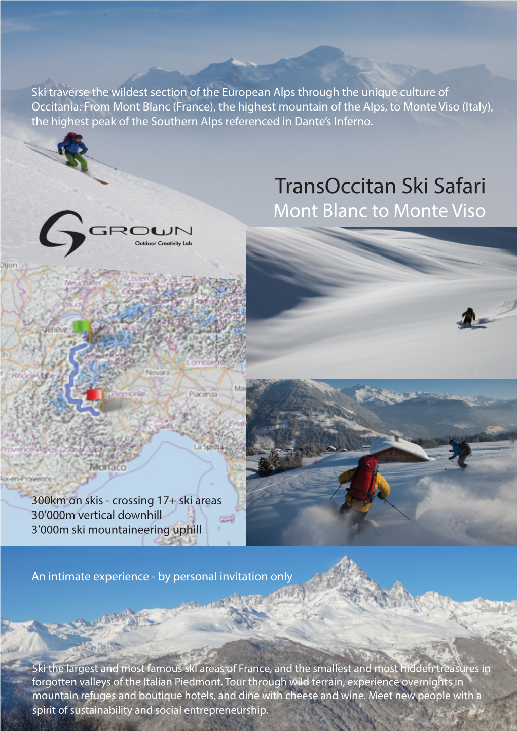 Transoccitan Ski Safari Mont Blanc to Monte Viso