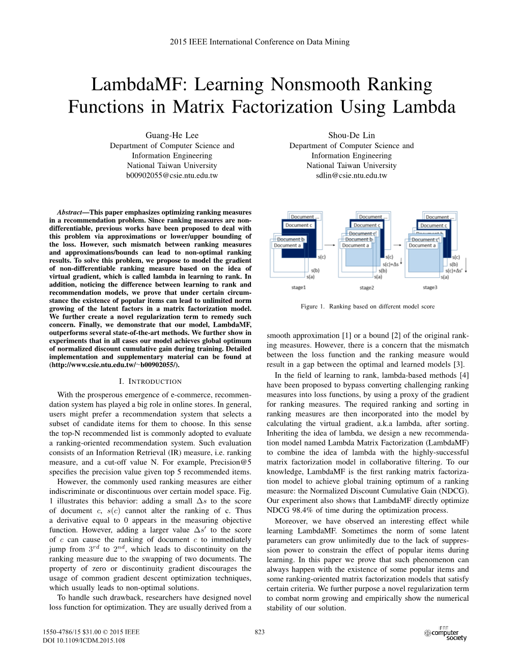 Lambdamf: Learning Nonsmooth Ranking Functions in Matrix Factorization Using Lambda