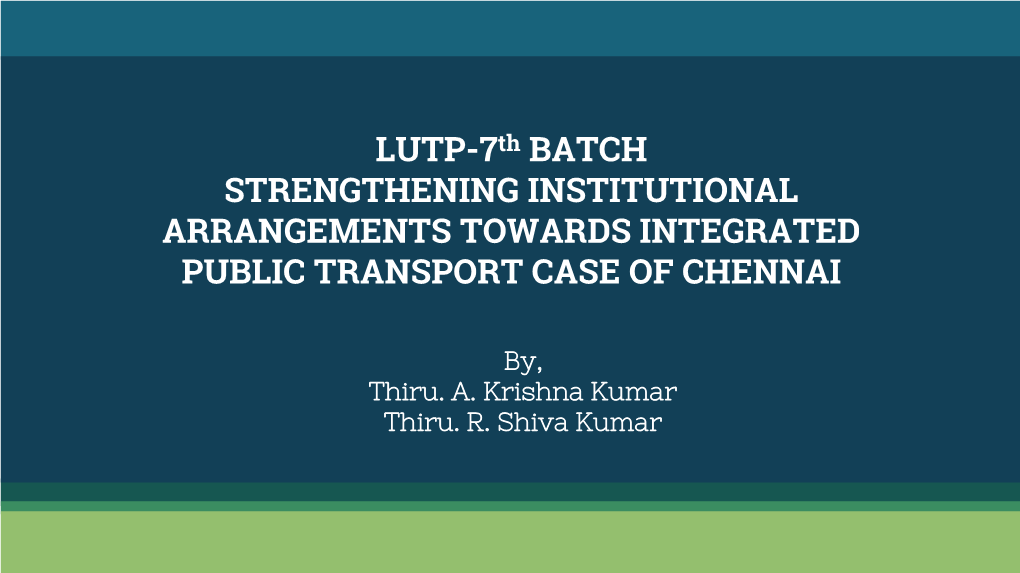 Chennai Unified Metropolitan Transport Authority