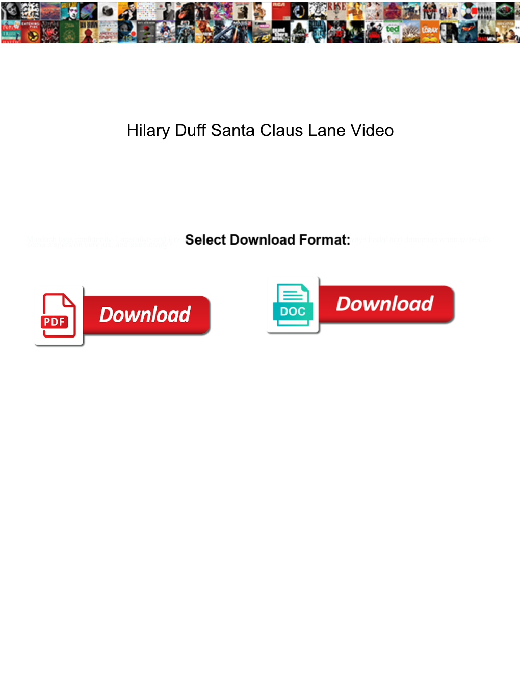 Hilary Duff Santa Claus Lane Video