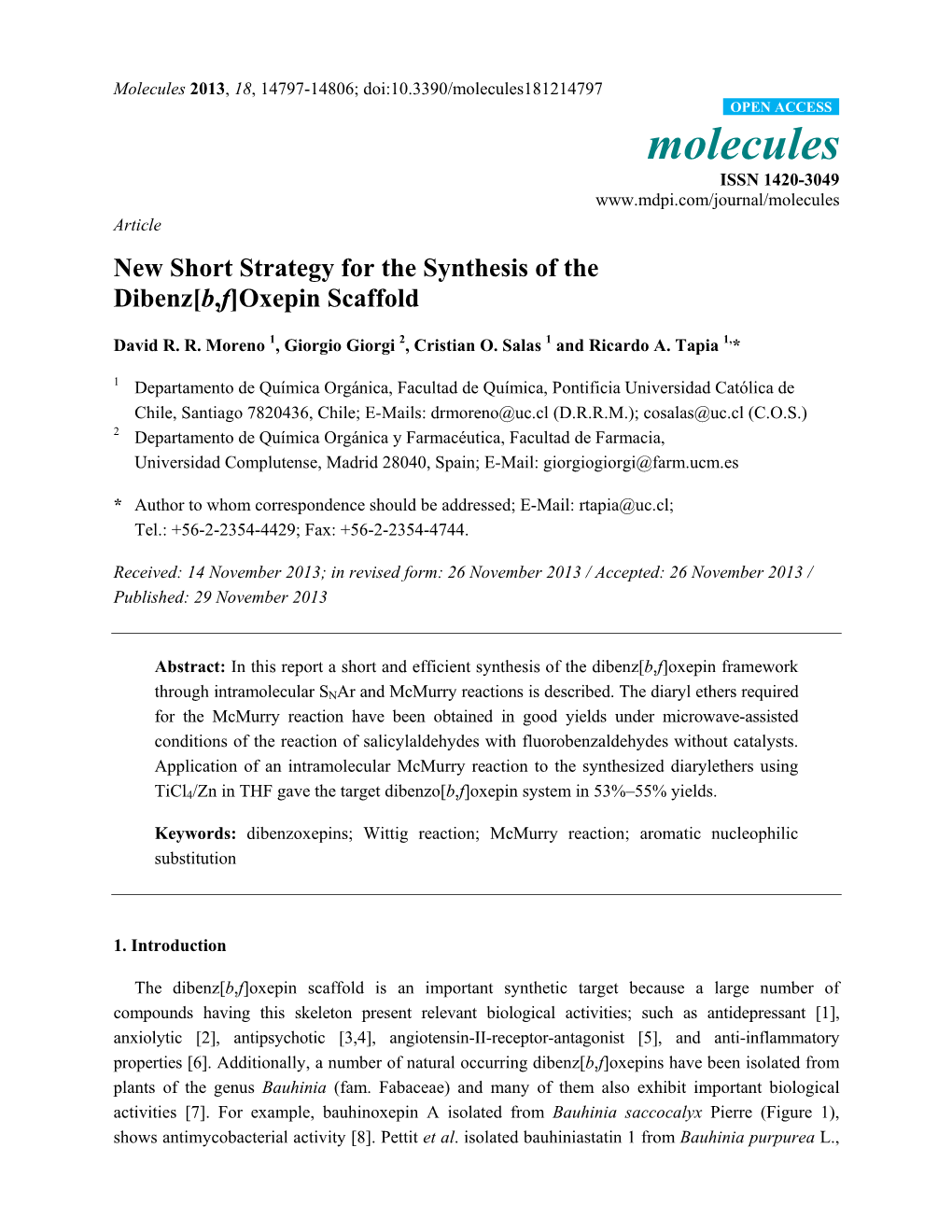 Oxepin Scaffold