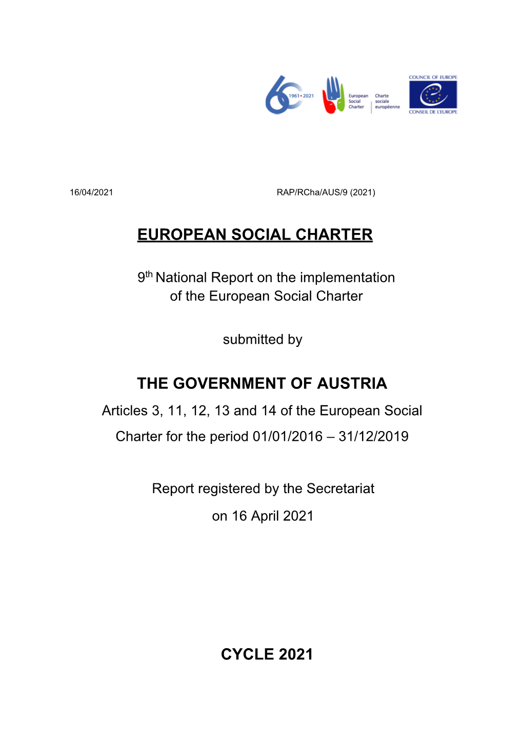 European Social Charter the Government of Austria