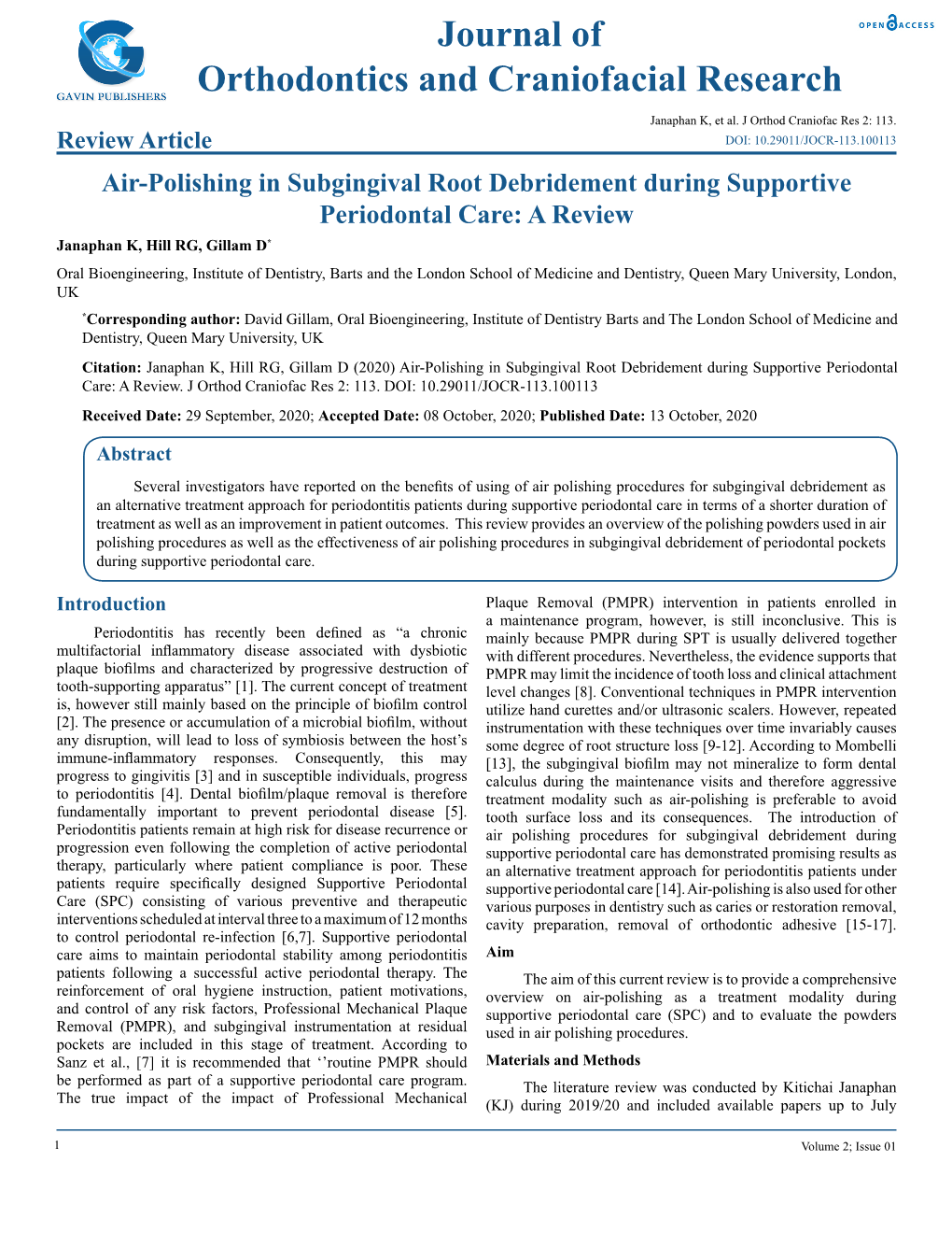 Journal of Orthodontics and Craniofacial Research