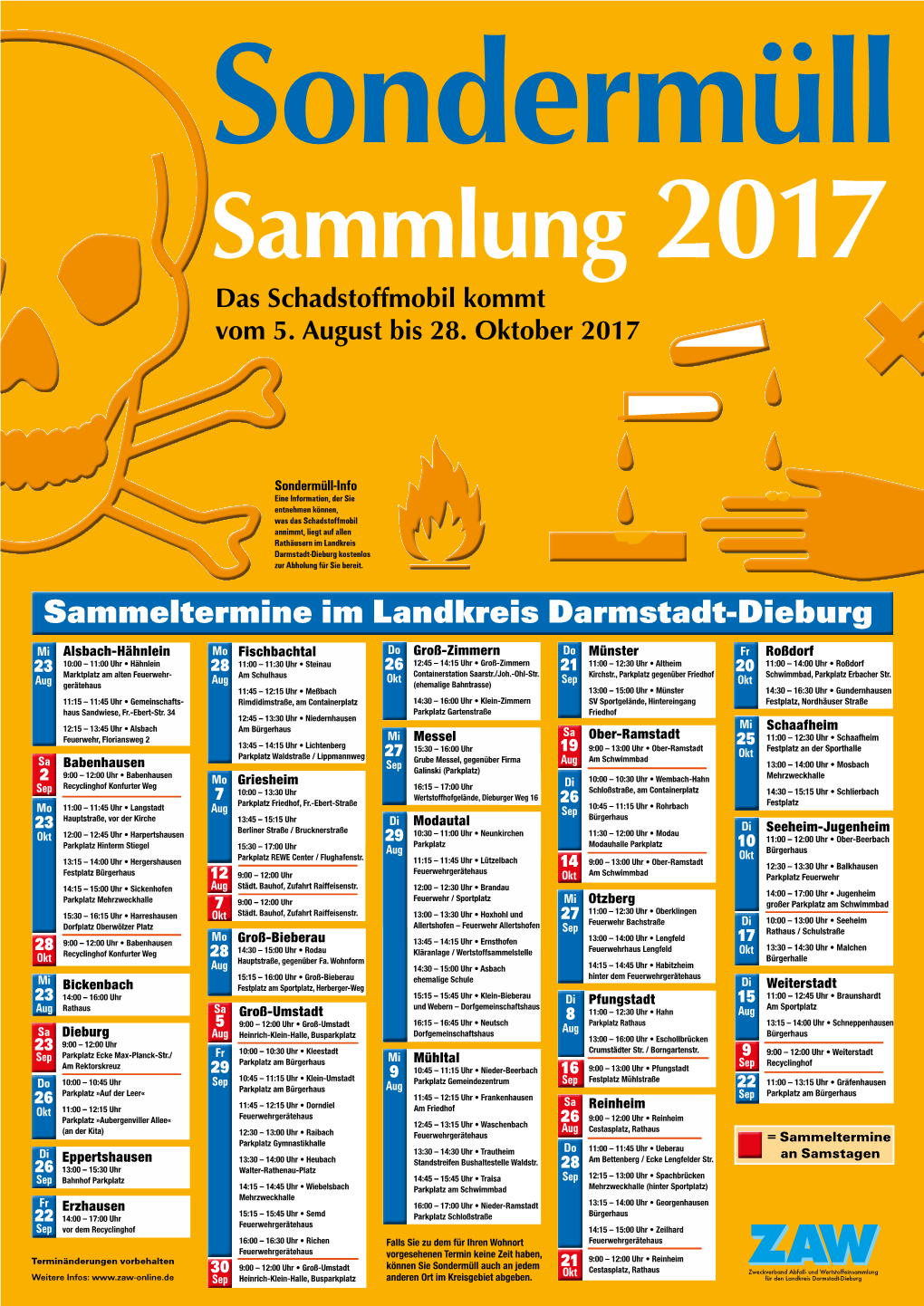Sammeltermine Im Landkreis Darmstadt-Dieburg
