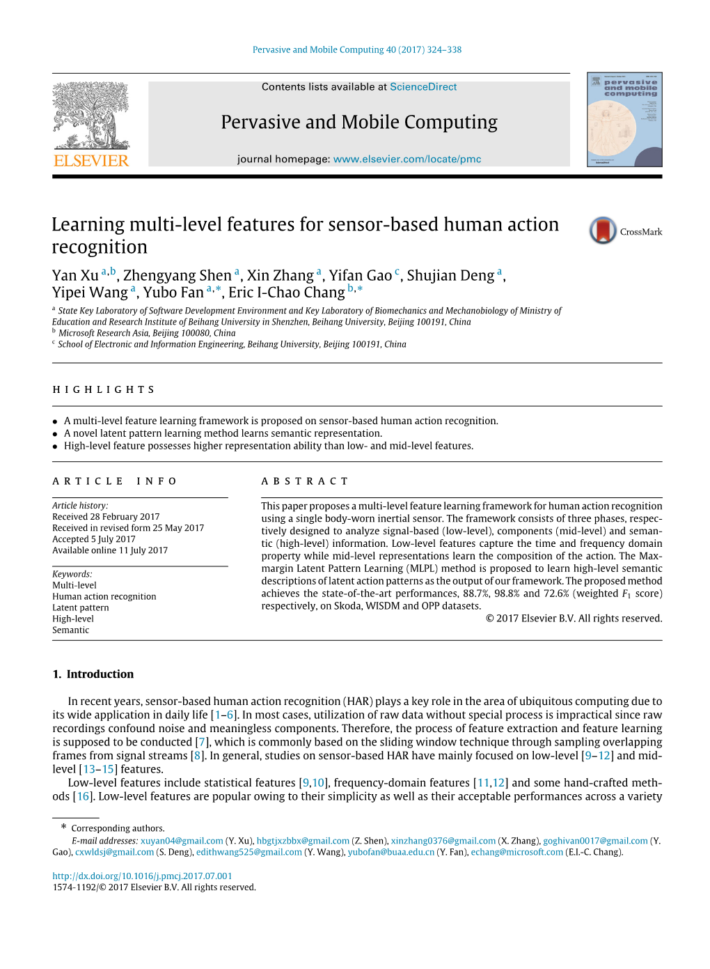 Pervasive and Mobile Computing Learning Multi-Level