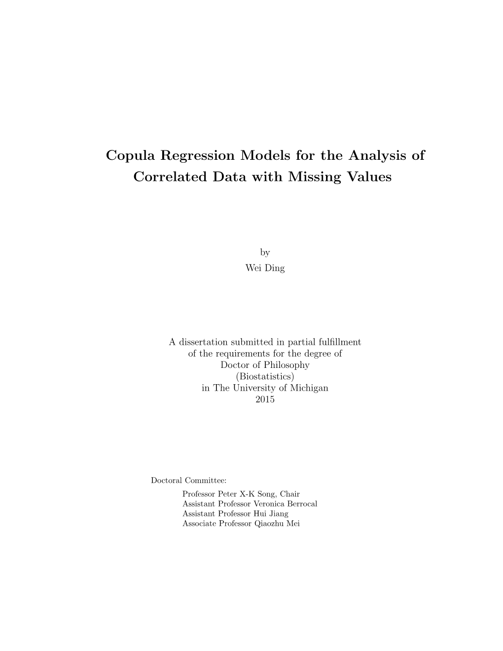 Copula Regression Models for the Analysis of Correlated Data with Missing Values