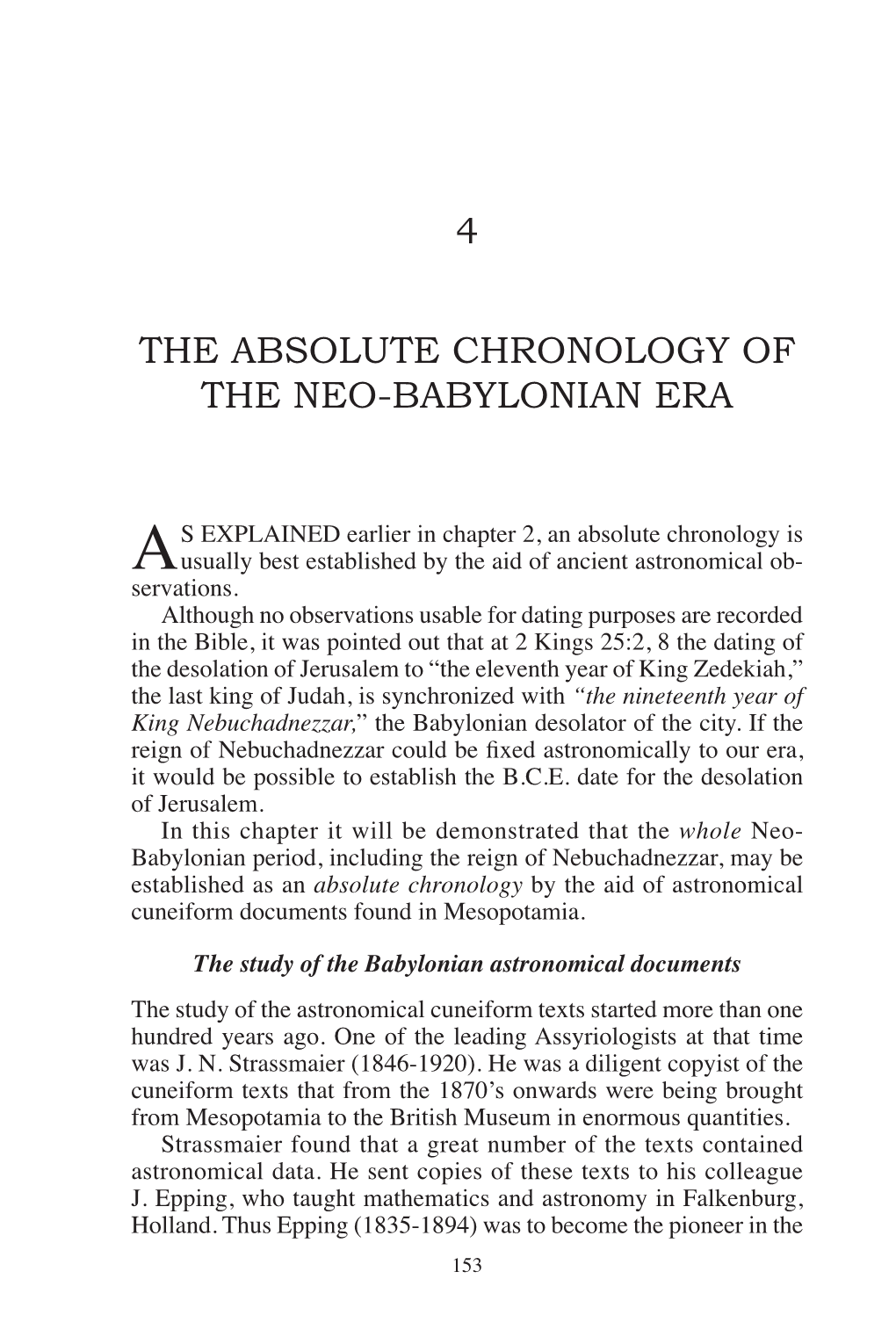 4 the Absolute Chronology of the Neo-Babylonian