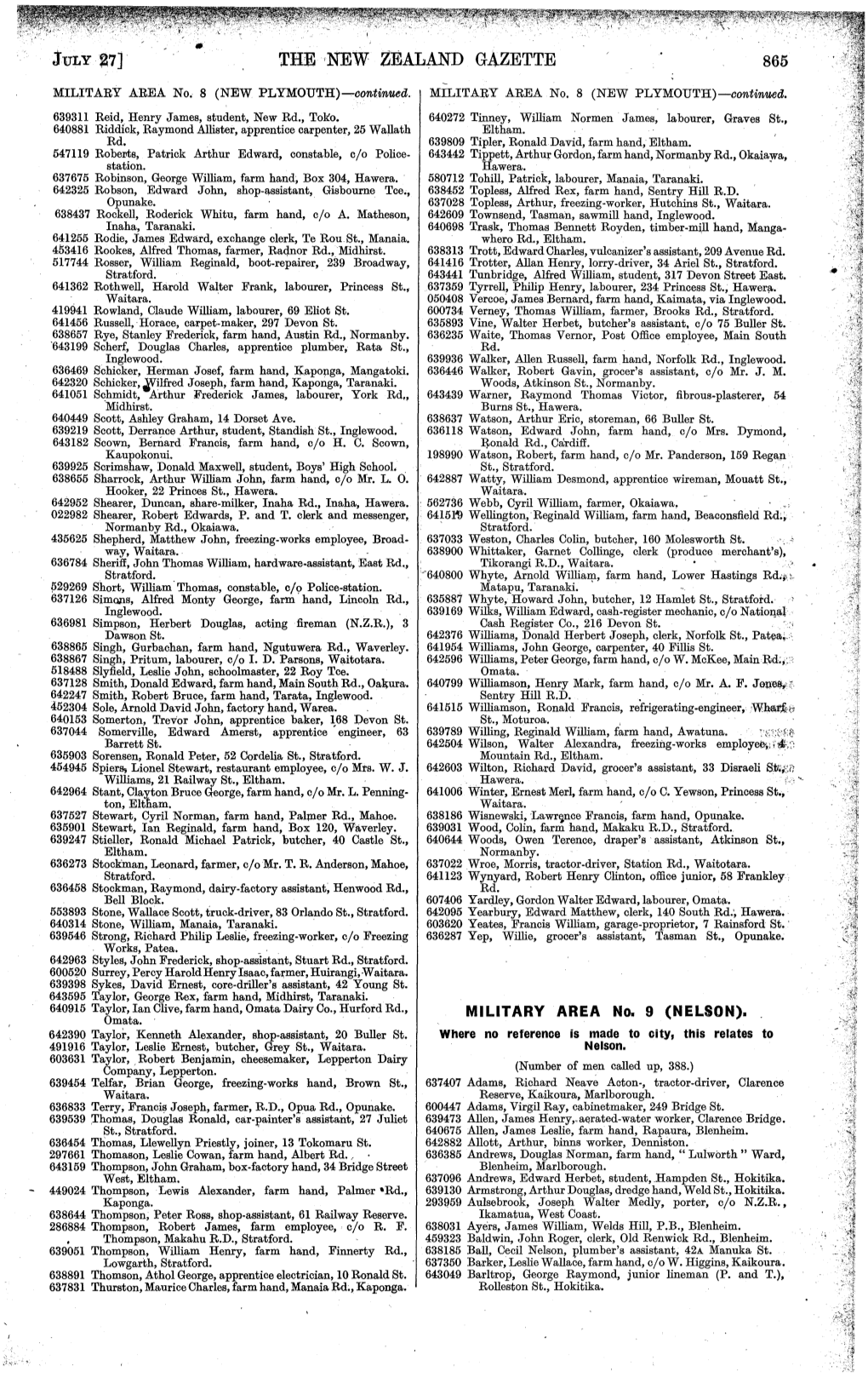 The,New Zealand Gazette 865