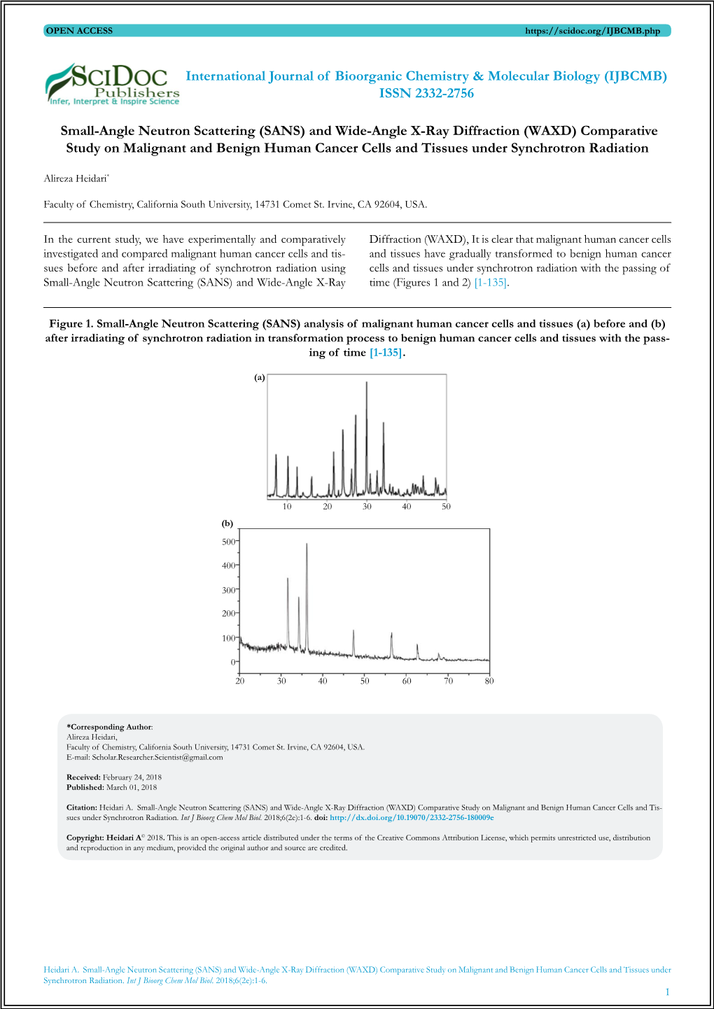 (IJBCMB) ISSN 2332-2756 Small-Angle Neutron Scattering