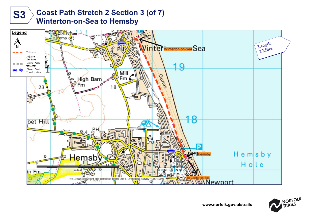 Coast Path Stretch 2 Section 3 (Of 7) Winterton-On-Sea to Hemsby
