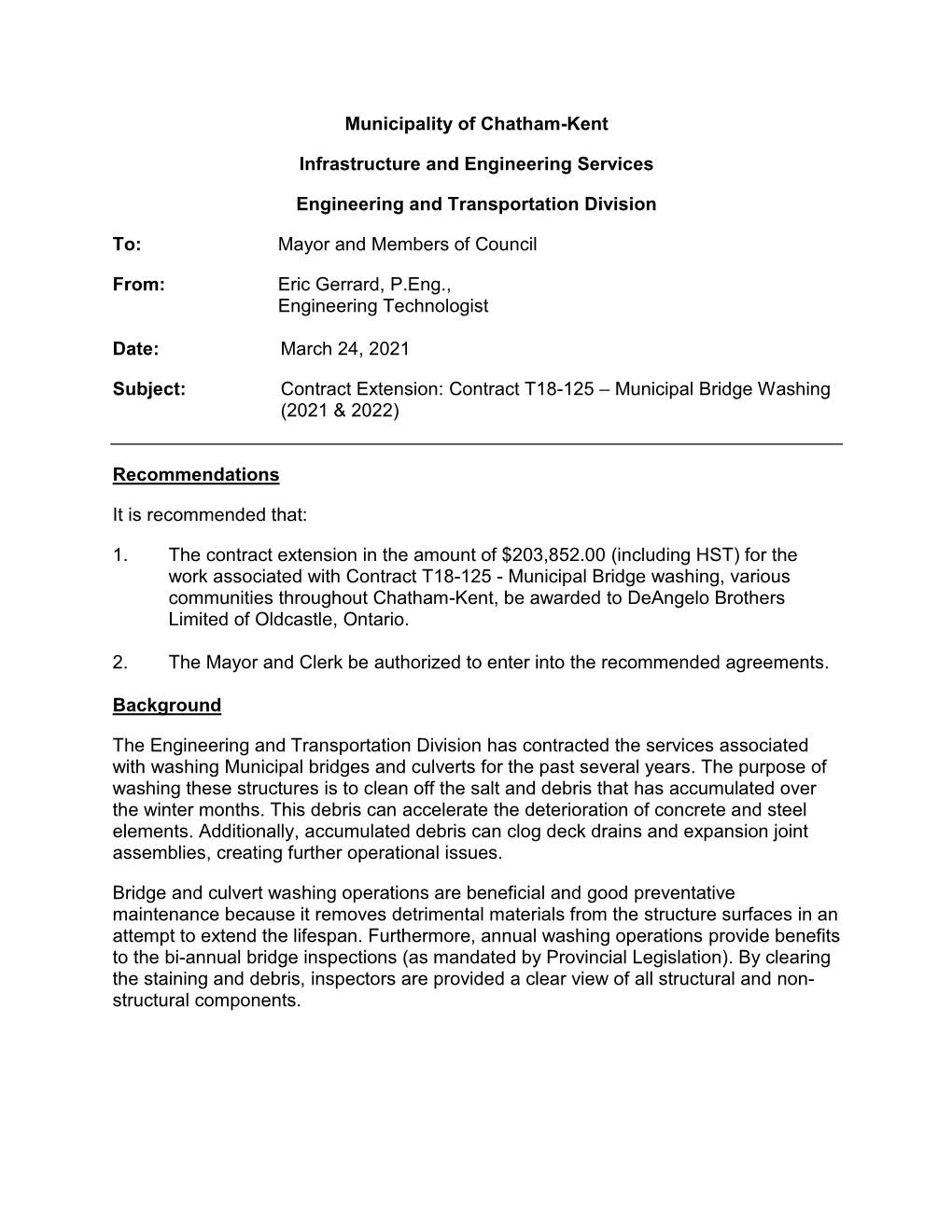 Municipal Bridge Washing (2021 & 2022)