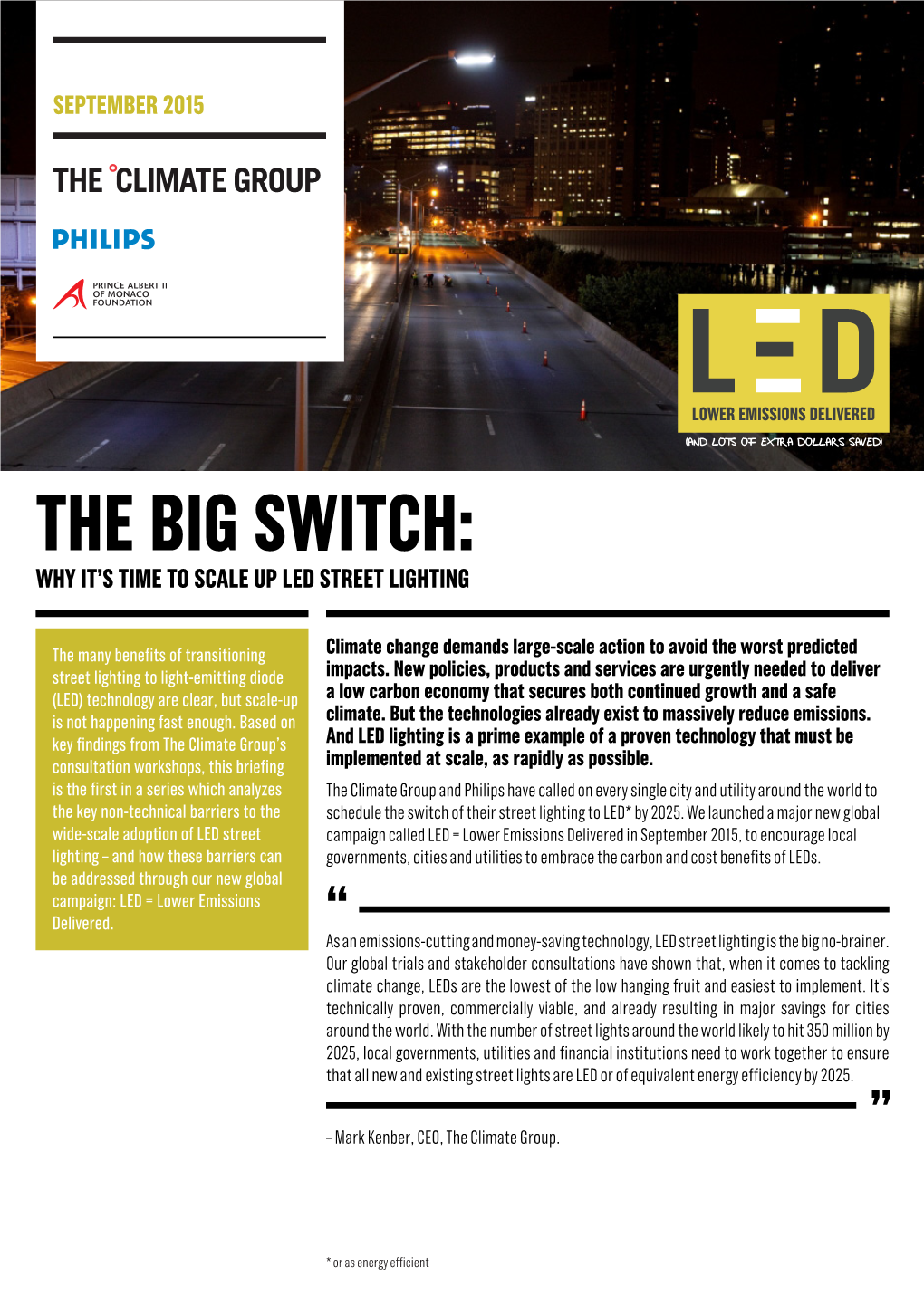 The Big Switch: Why It’S Time to Scale up Led Street Lighting