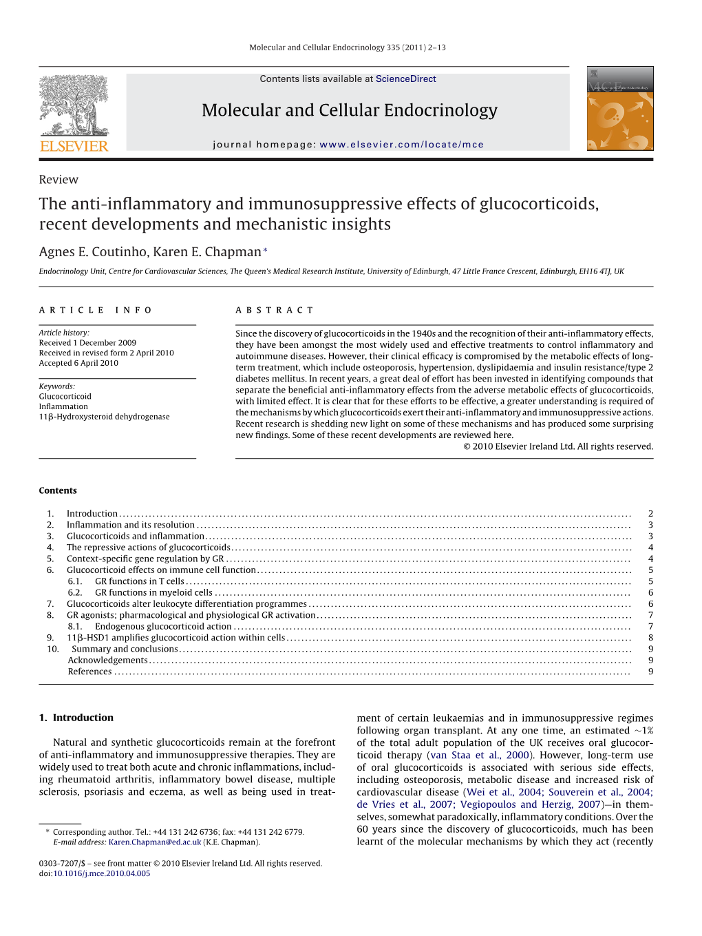 Molecular and Cellular Endocrinology 335 (2011) 2–13