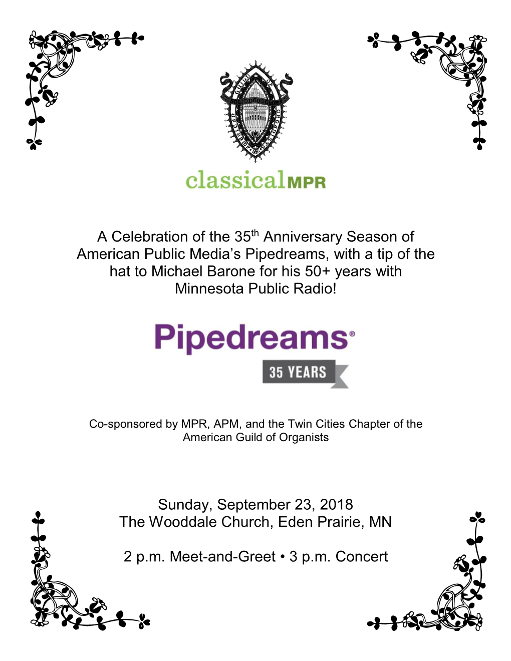 35Th Anniversary of Pipedreams