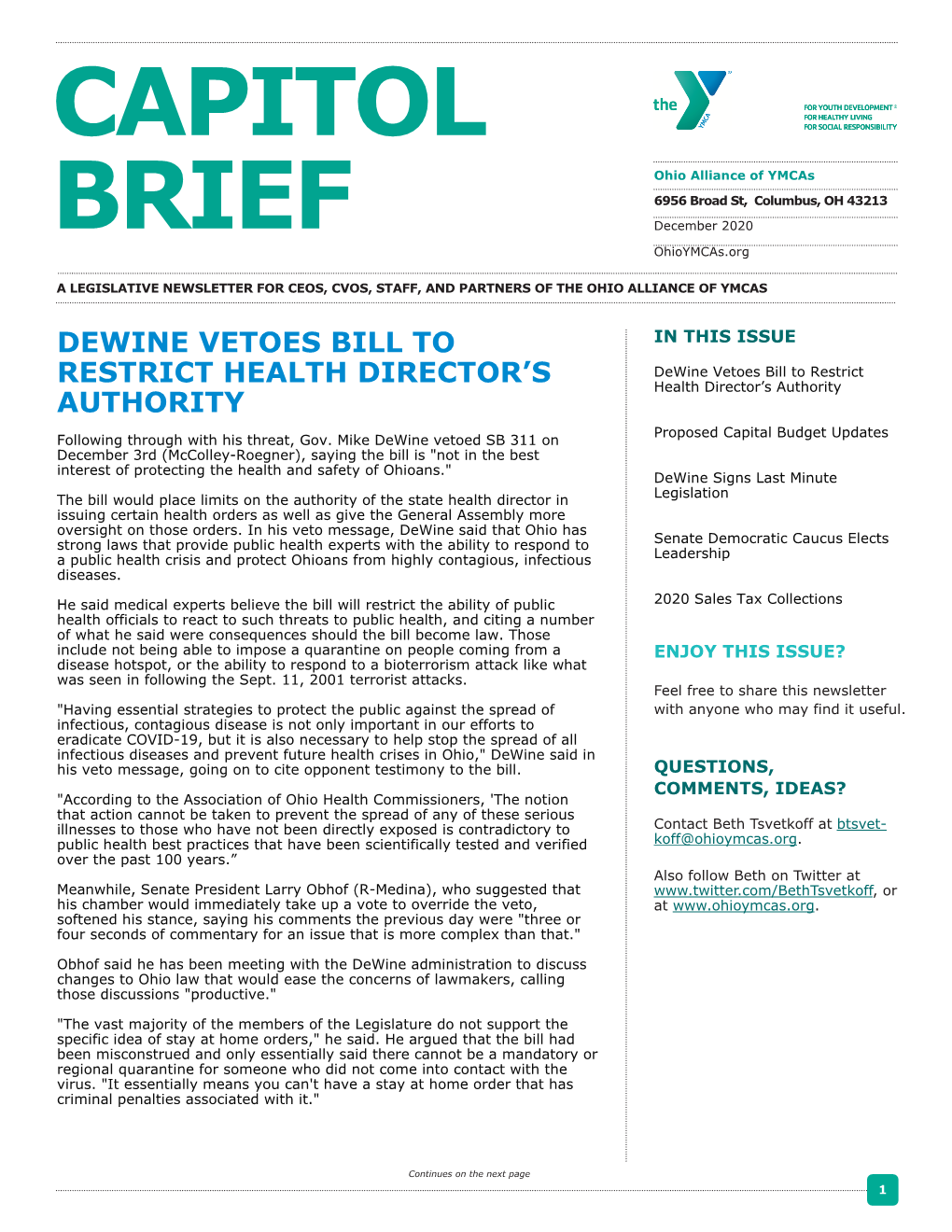 Capitol Brief December 2020.Pdf