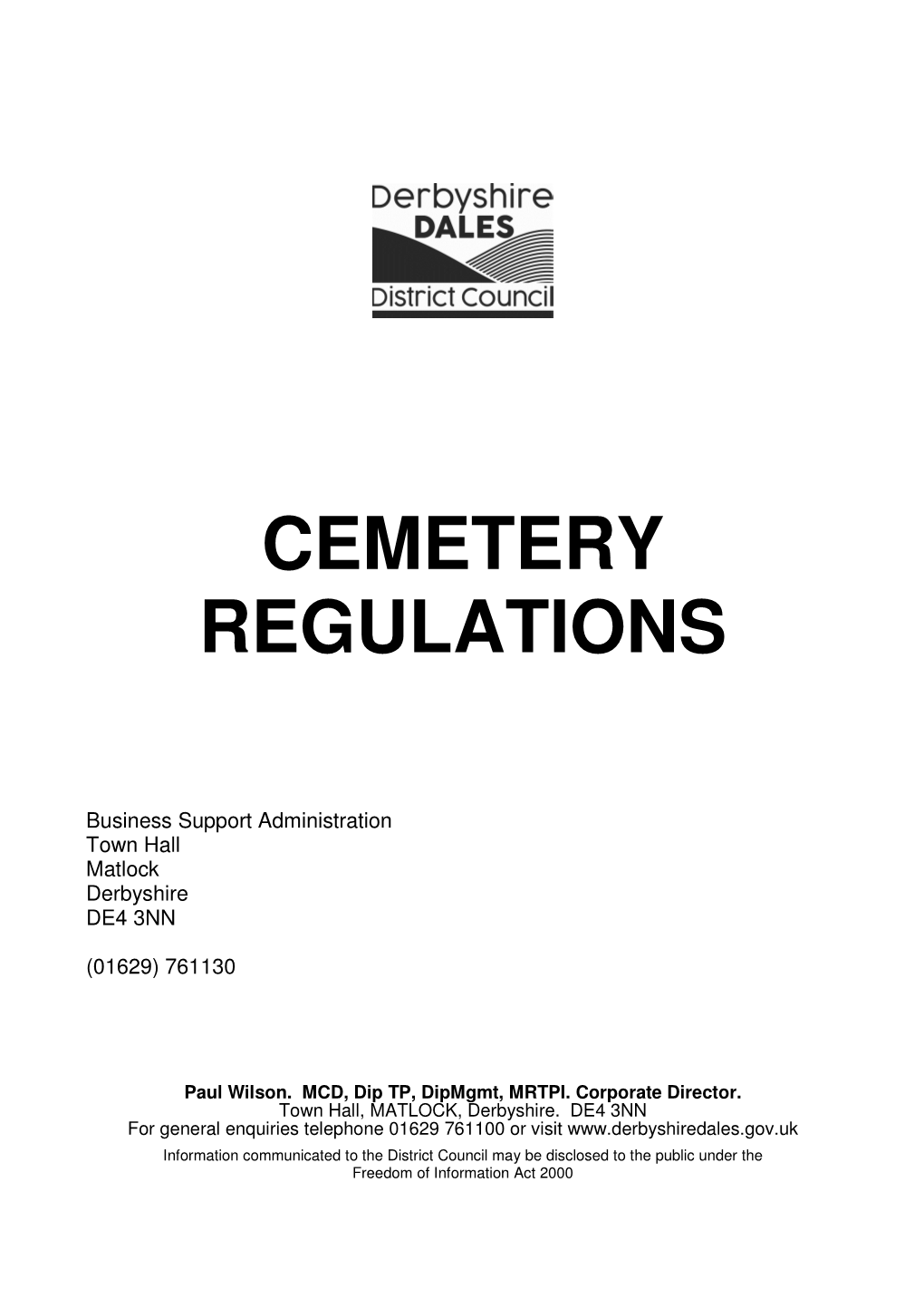 Cemetery Regulations