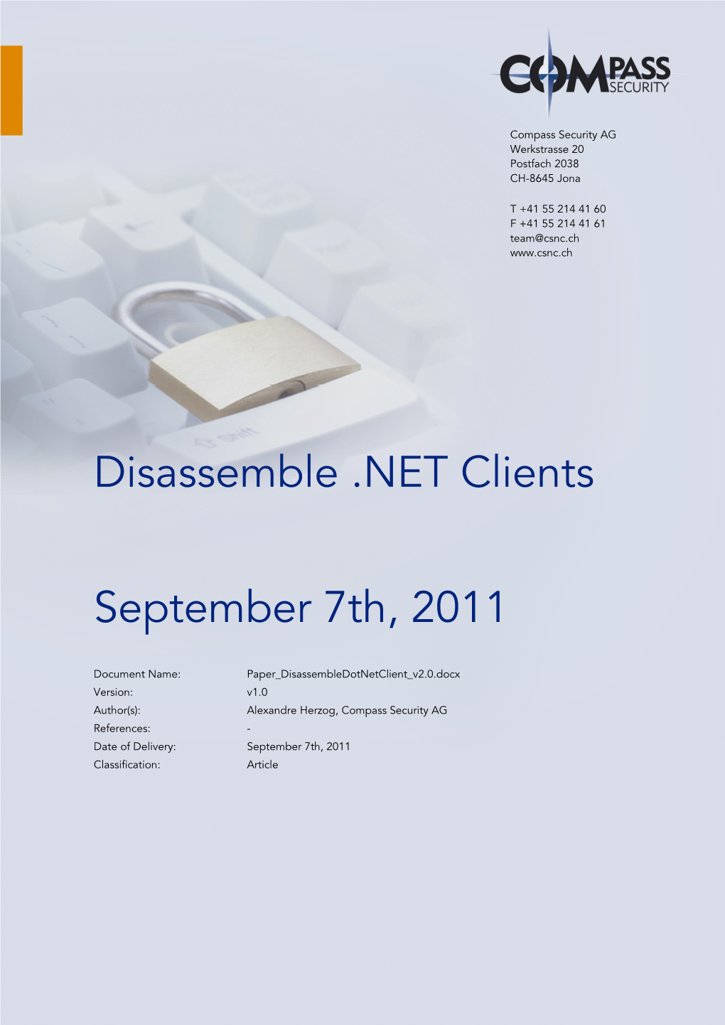 Disassemble .NET Clients