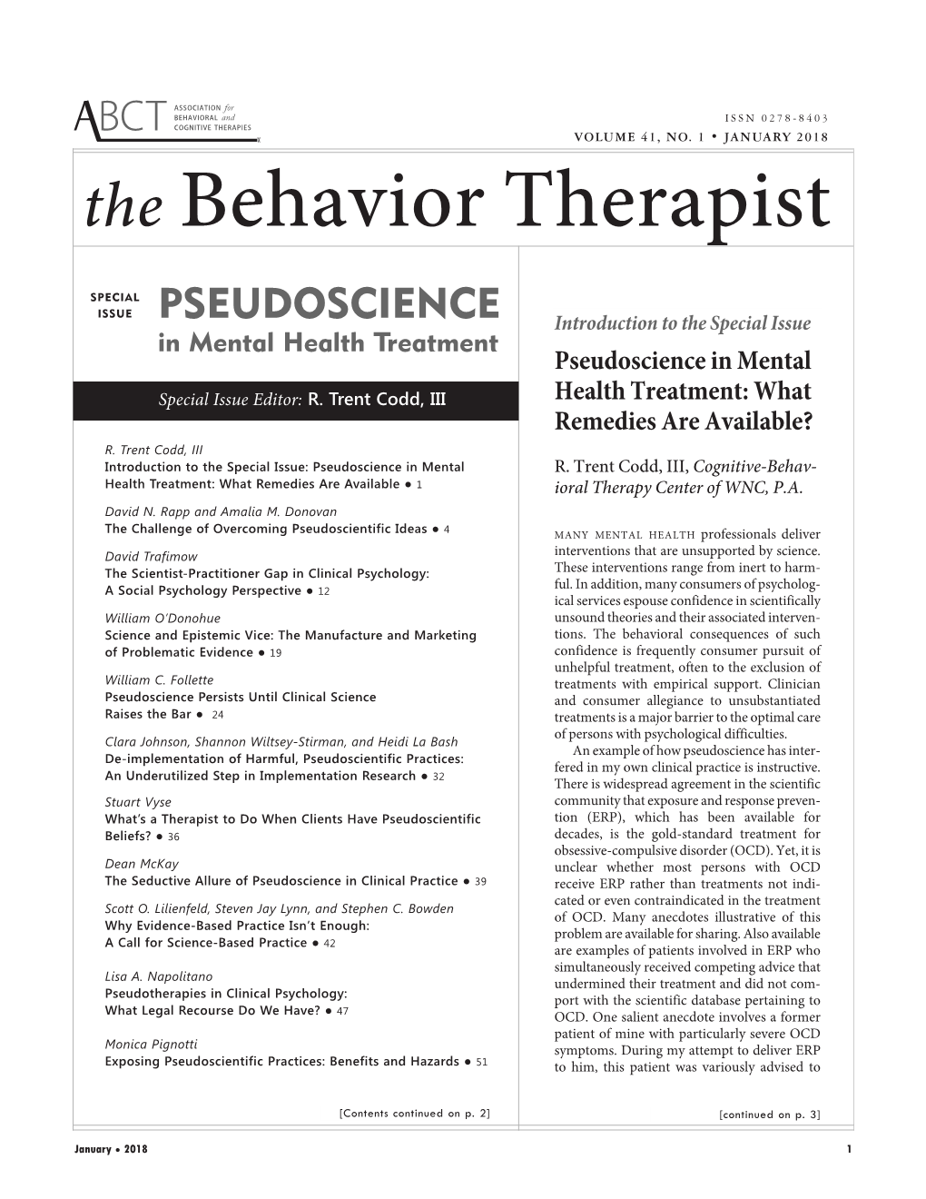 The Behavior Therapist