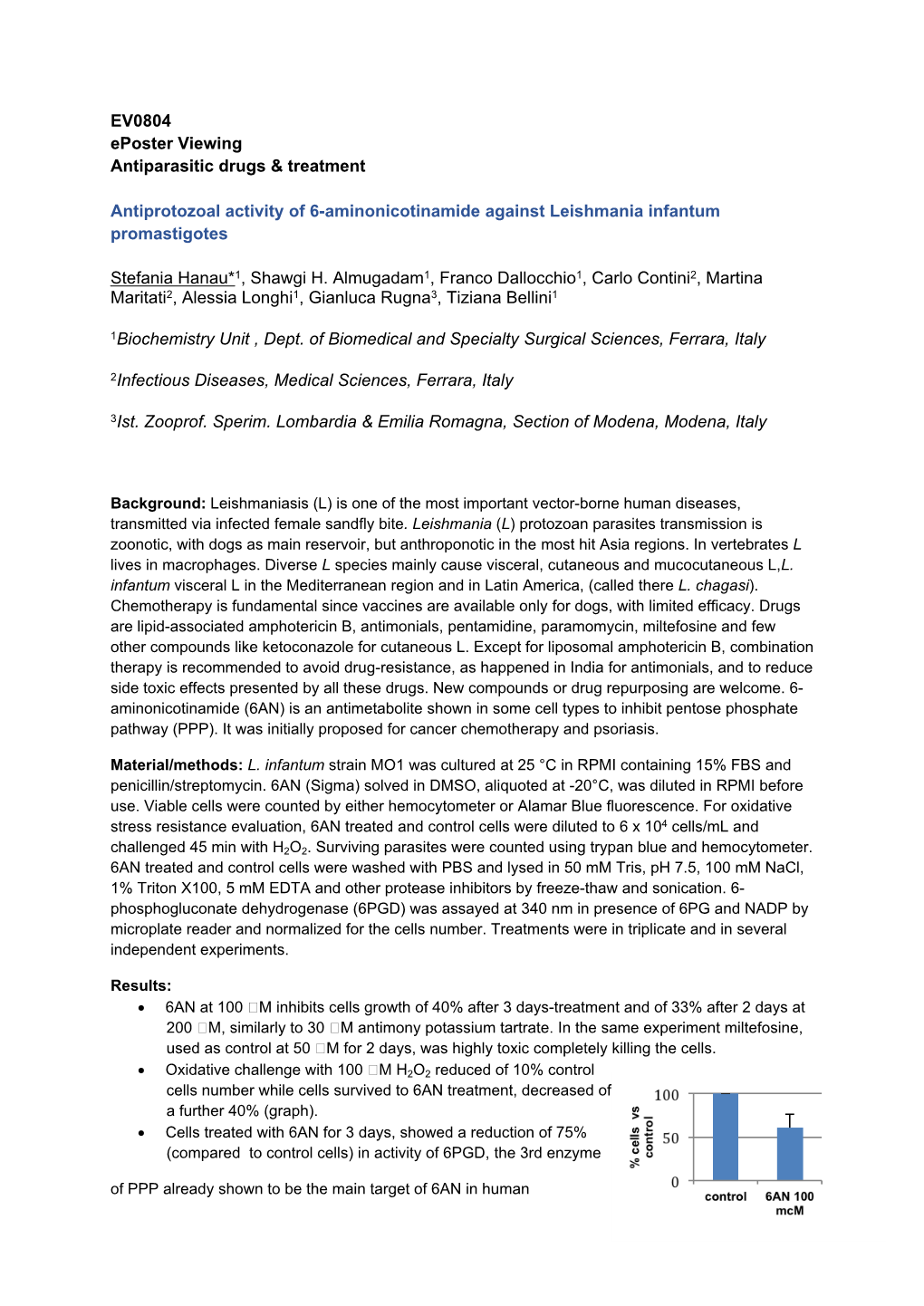 EV0804 Eposter Viewing Antiparasitic Drugs & Treatment Antiprotozoal