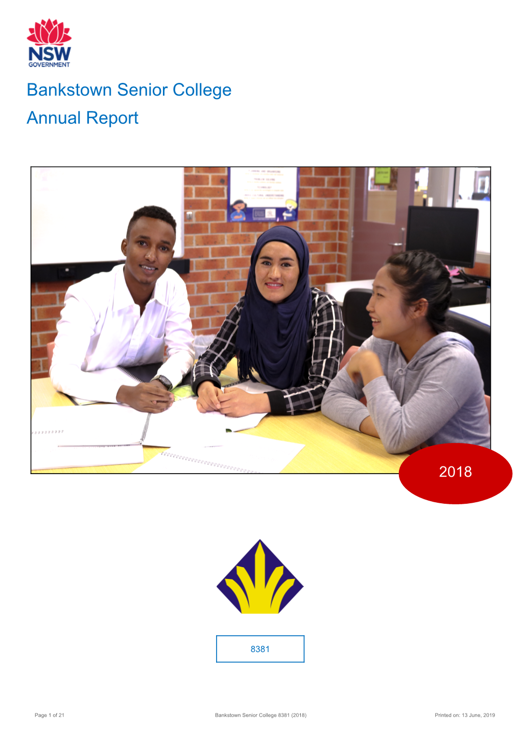 2018 Bankstown Senior College Annual Report