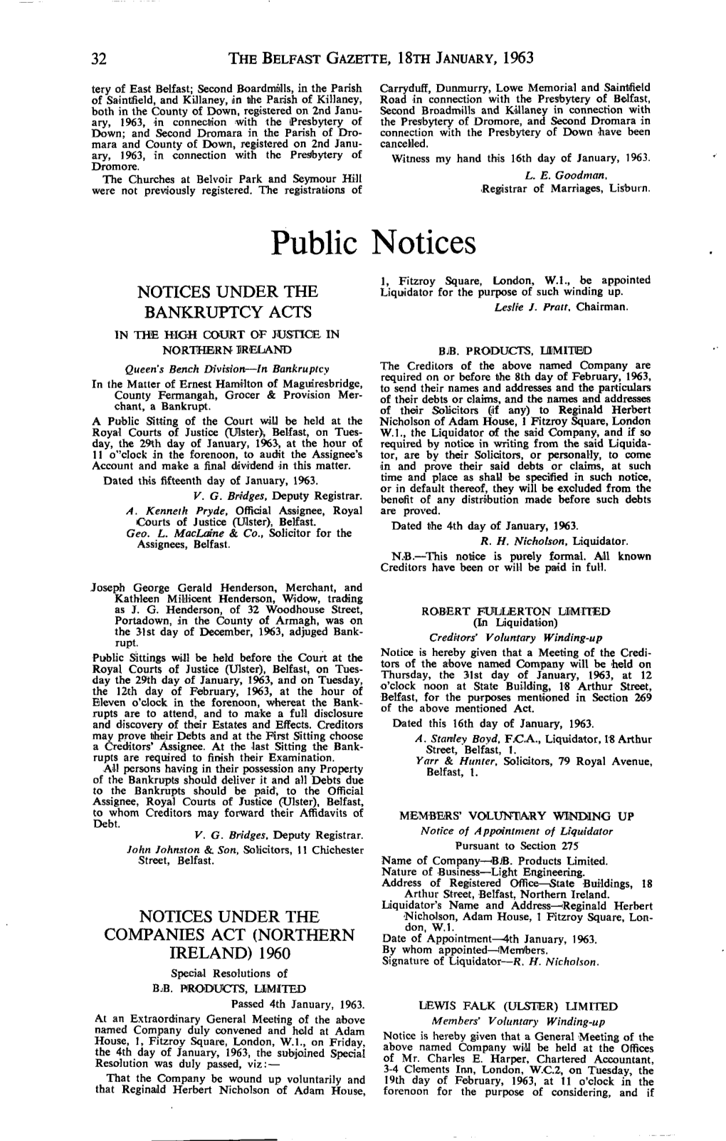 Public Notices