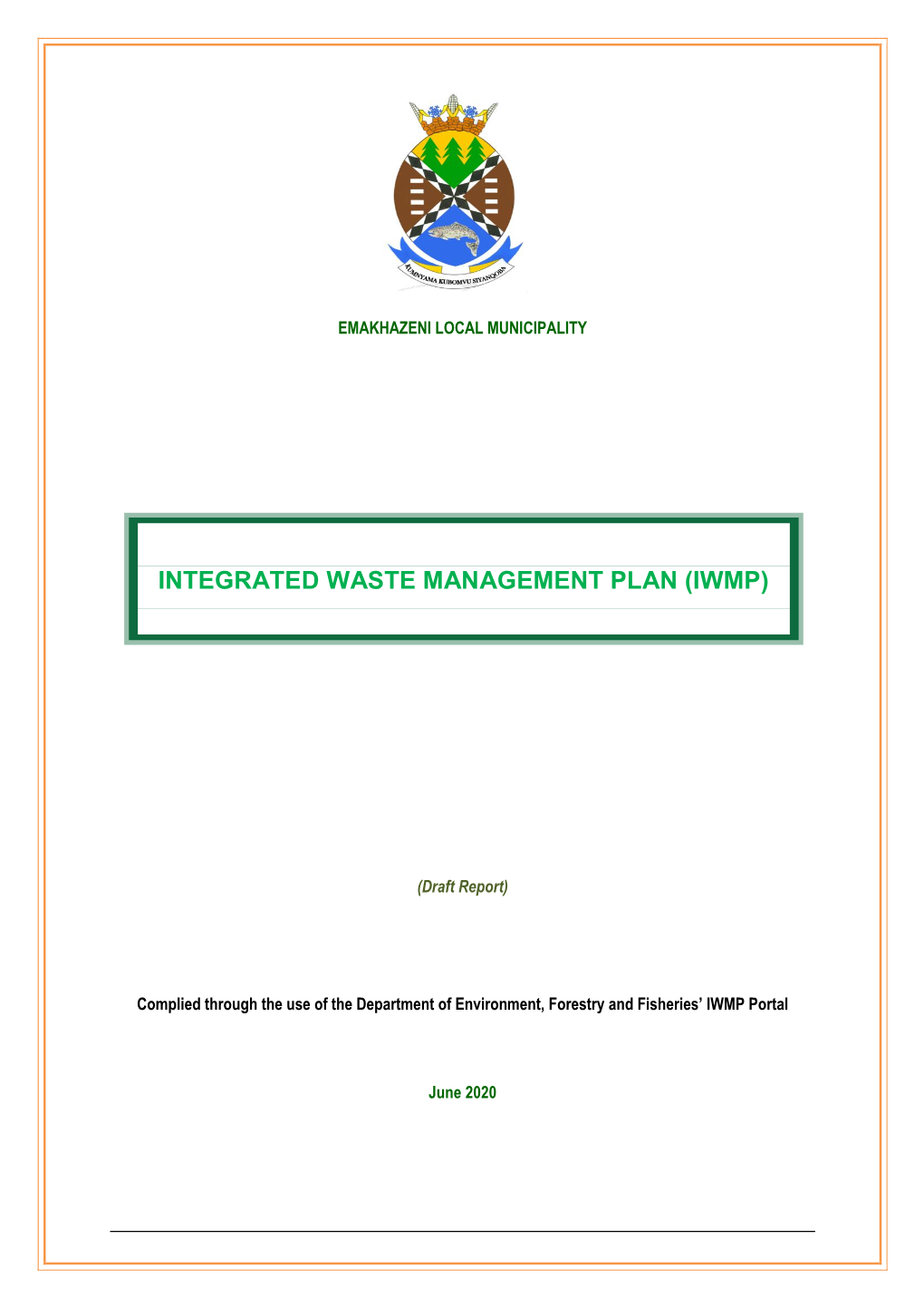 Integrated Waste Management Plan (Iwmp)