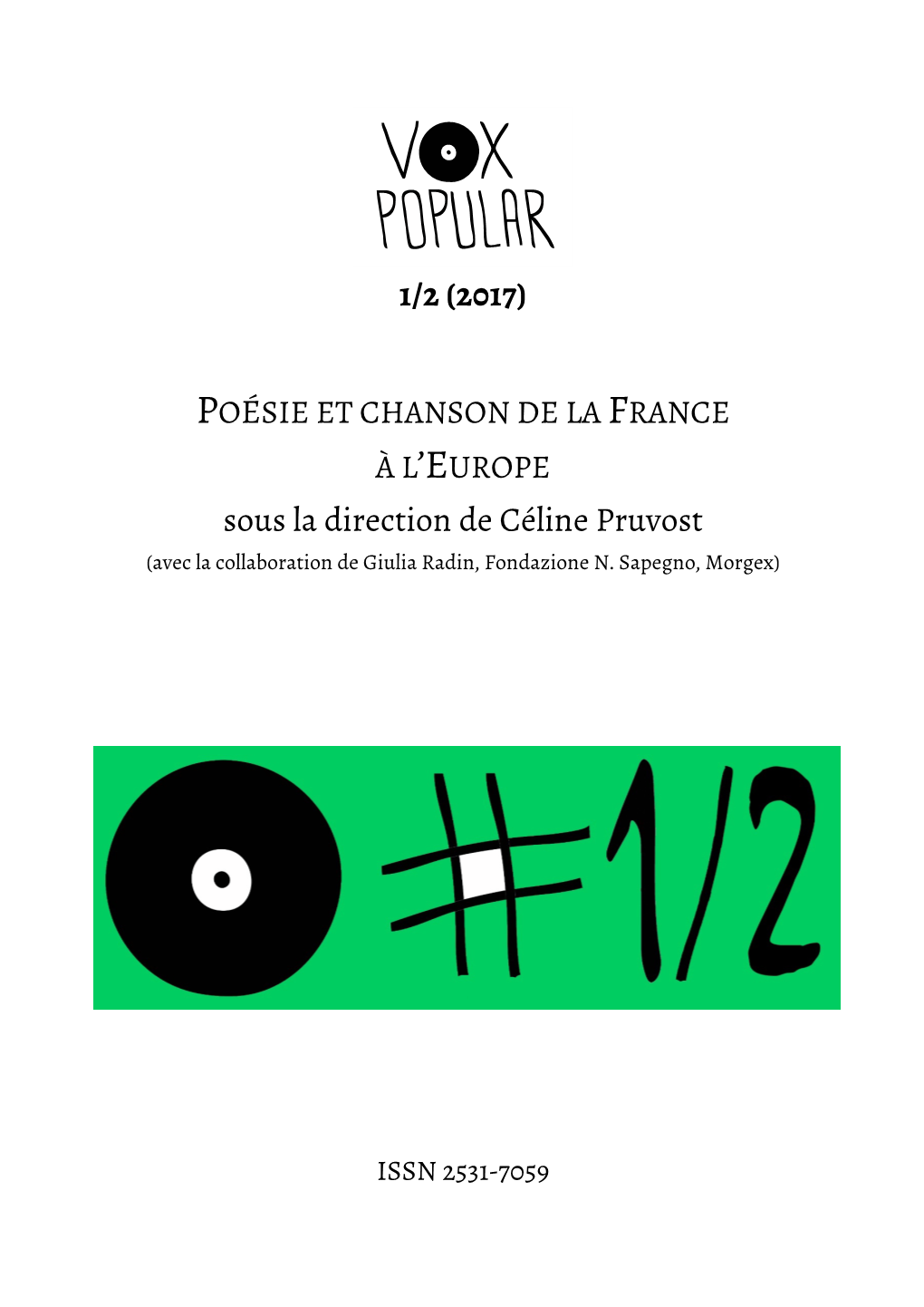 1/2 (2017) Sous La Direction De Céline Pruvost