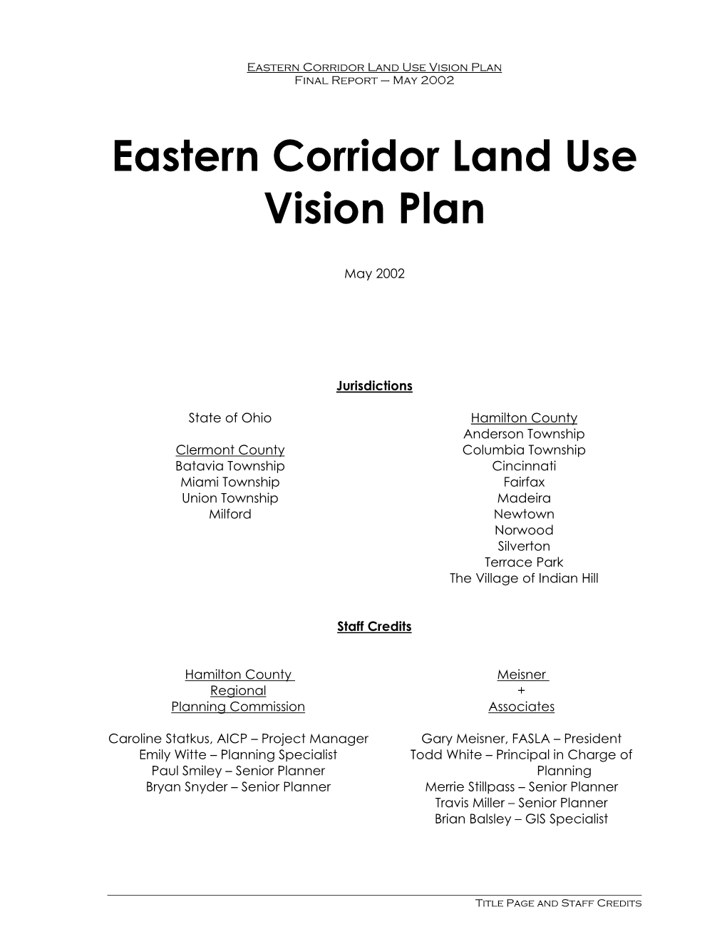 2002 Land Use Vision Plan