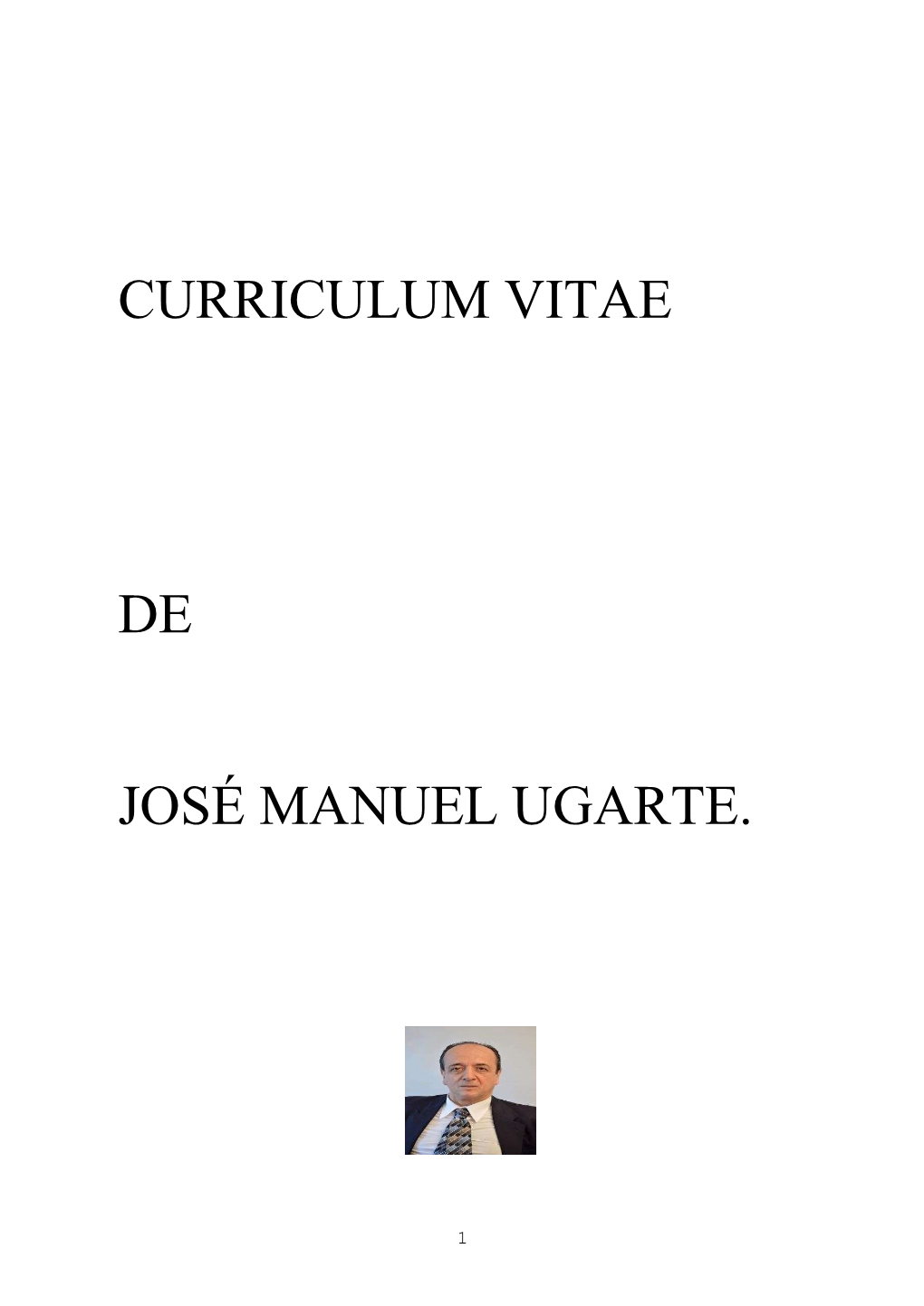 Curriculum Vitae De José Manuel Ugarte