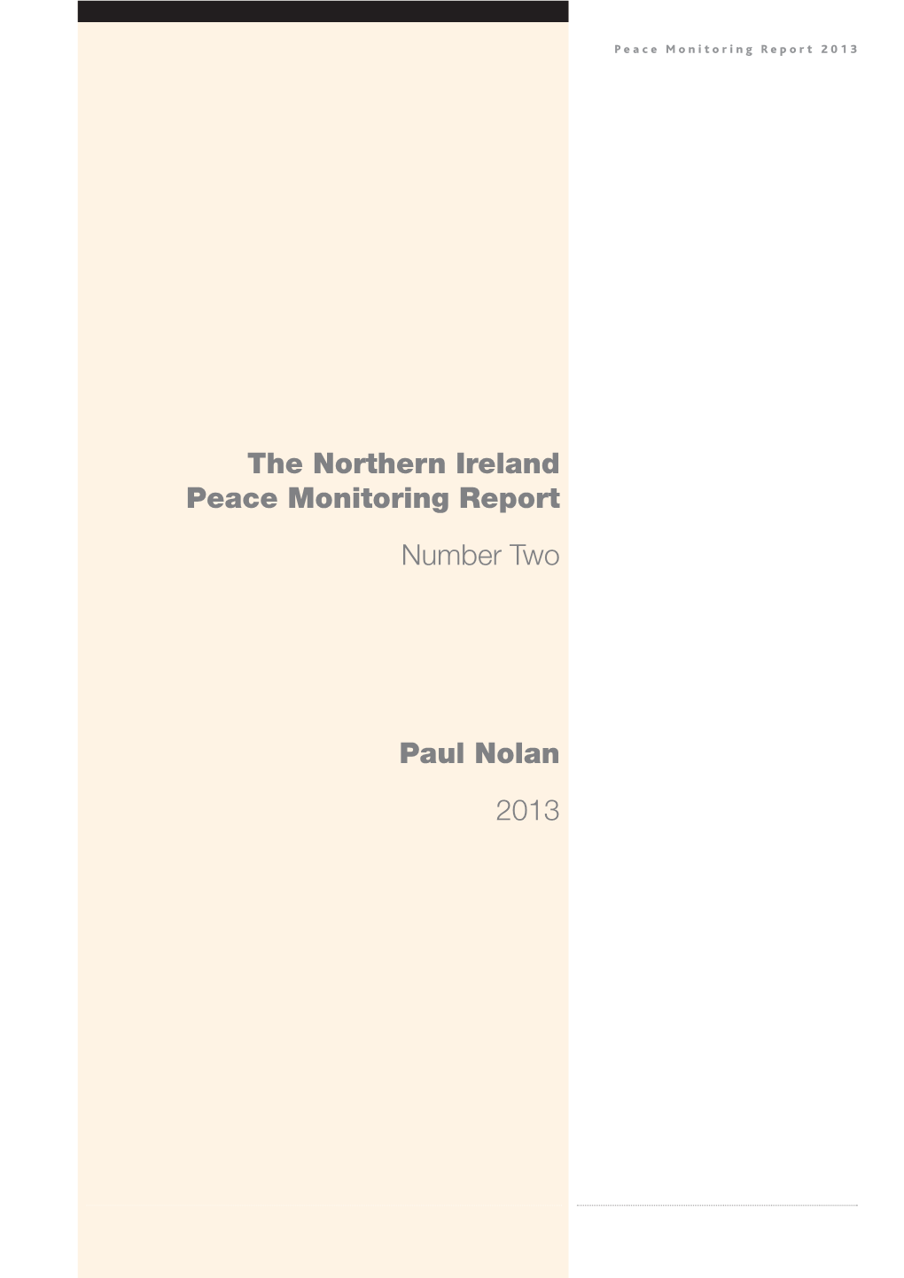 NI Peace Monitoring Report 2013 Layout 1