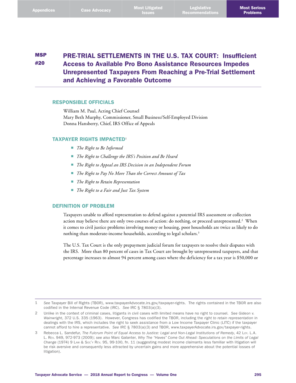 Pre-Trial Settlements in the U.S